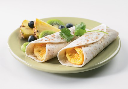 Egg, Cheese, Vegetables and Ham Wrap