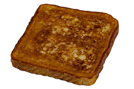 Thick sliced French toast prepared for breakfast service