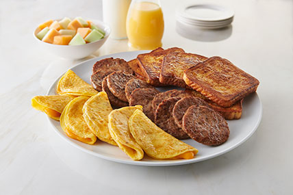Breakfast Platter with Omelets, Fritattas and Turkey Sausage