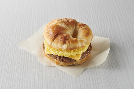 Egg Patty Croissant Breakfast Sandwich