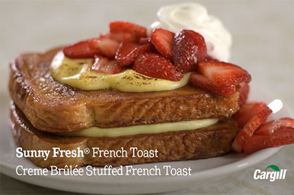 Crème Brulee Stuffed French Toast