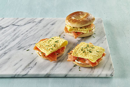 Egg and Salmon Bagel